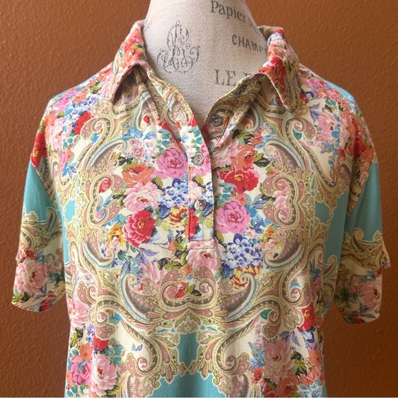 Johnny Was “Rivoray” Short Sleeve Floral Print Tee Small New Without Tags! - Picture 8 of 13